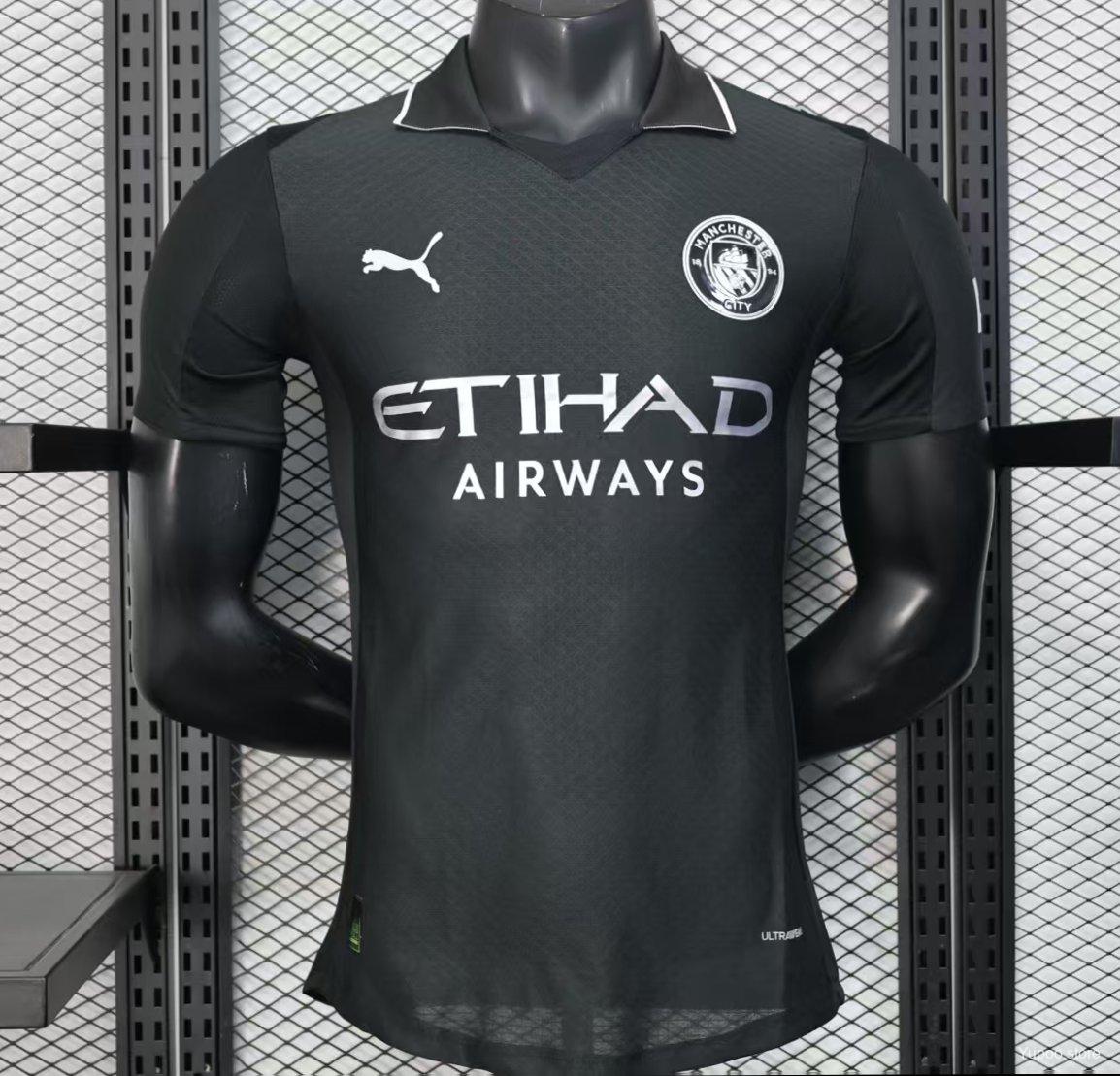 Camiseta de fútbol Manchester City 2025/26 VISITANTE MANGA CORTA VERSION JUGADOR